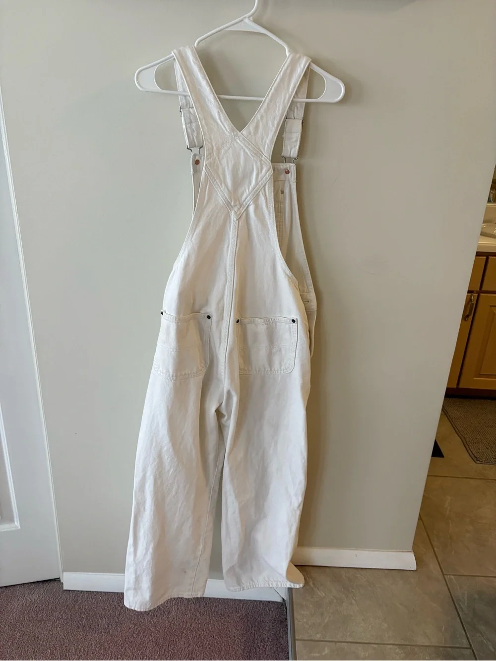 Old Navy Baggy wide leg White Overalls